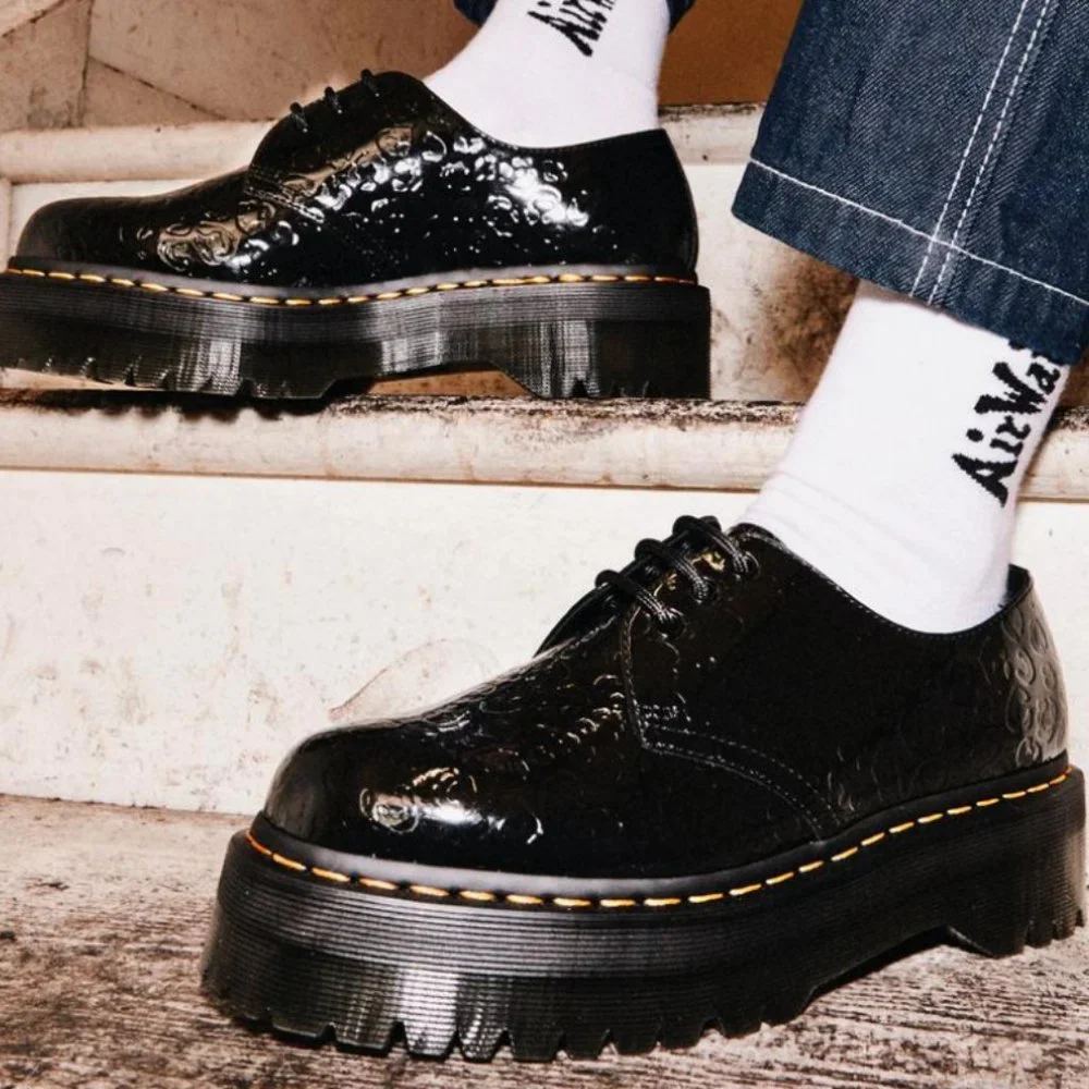 Dr. Martens 1461 Leopard Embossed Platform Oxford RARE FIND Size GreatReviews